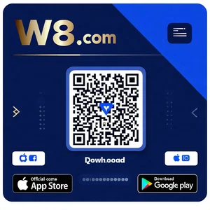 Mã QR tải ứng dụng w88.com và biểu tượng Android/iOS