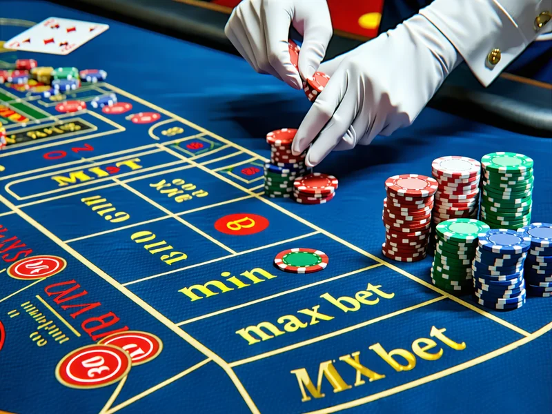 Bàn Baccarat trực tuyến sang trọng với giới hạn cược hiển thị