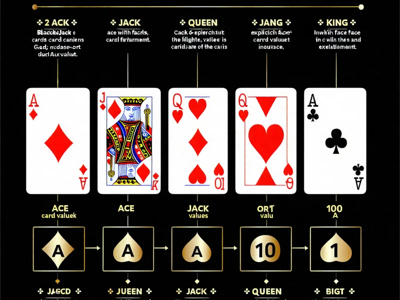 Minh họa giá trị các lá bài trong Blackjack với Ace, King, 7