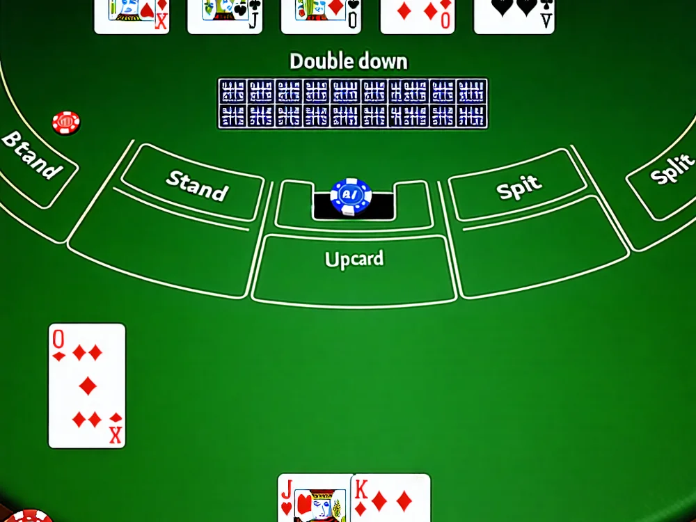 Biểu đồ chiến thuật cơ bản Blackjack giúp người chơi tại w88.com đưa ra quyết định tối ưu