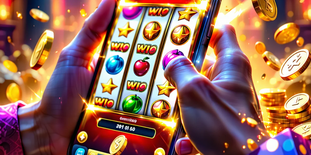 Hình ảnh người chơi đang trải nghiệm Slot Game trên điện thoại di động thông qua ứng dụng w88