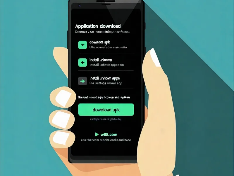 Minh họa các bước tải ứng dụng w88.com trên Android