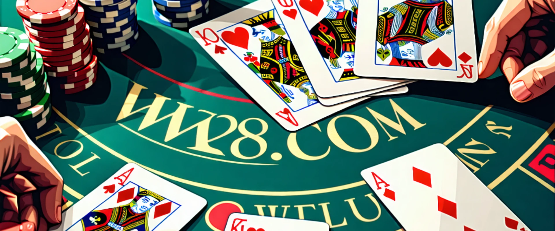 Bàn chơi Texas Hold'em sôi động tại w88.com
