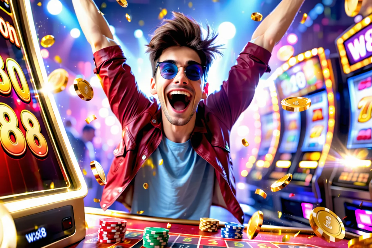 Người chơi ăn mừng chiến thắng Jackpot lớn tại w88.com