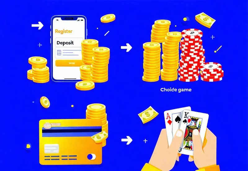 Các bước đăng ký tài khoản w88.com với hình ảnh minh họa về điện thoại, tiền và chip casino