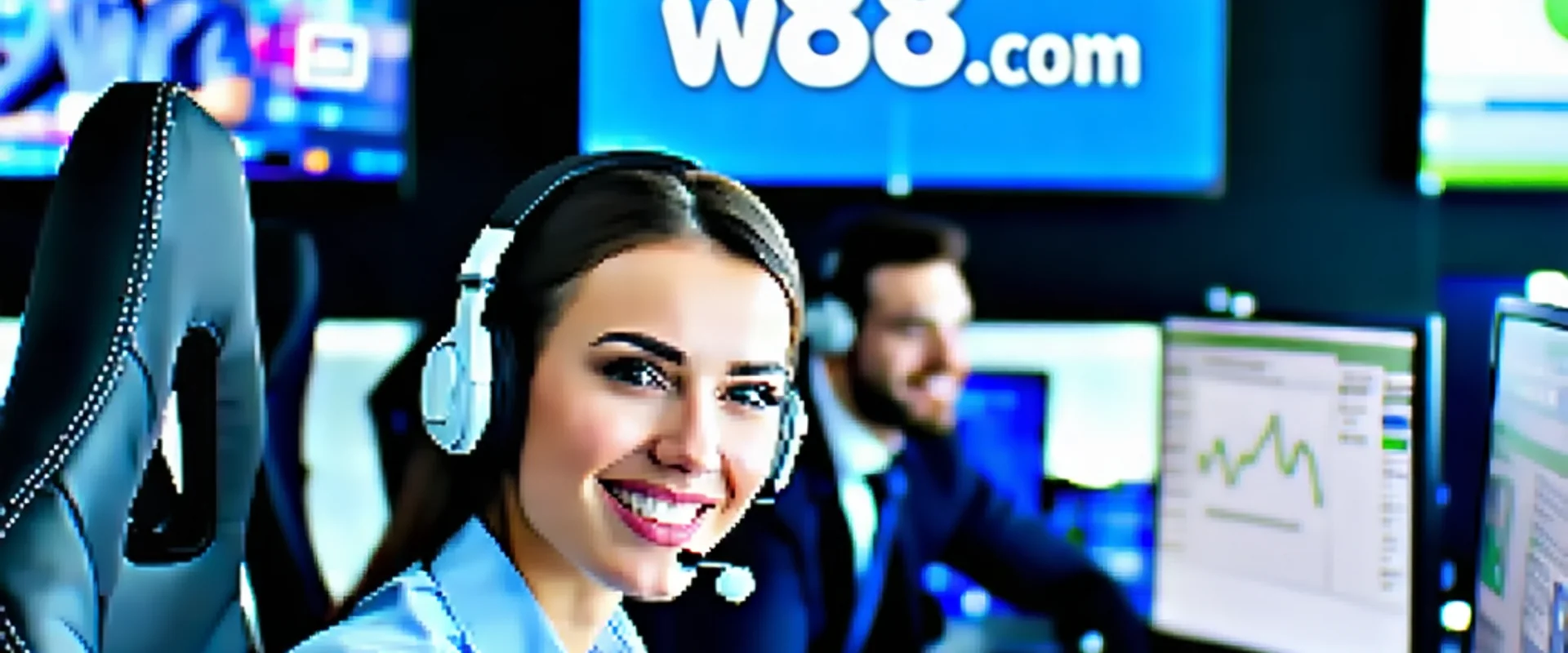 Đội ngũ hỗ trợ khách hàng chuyên nghiệp của w88.com sẵn sàng phục vụ 24/7