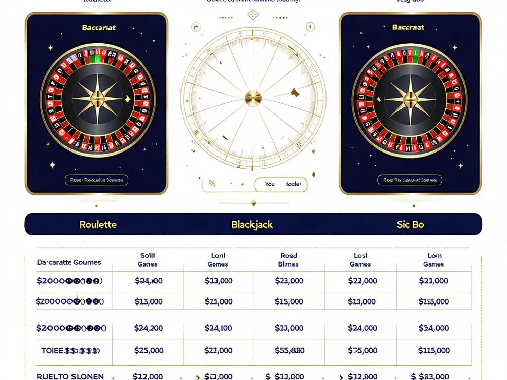 Bảng so sánh giới hạn cược của các trò chơi casino trực tuyến tại w88.com